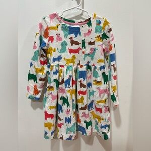 Mini Boden dogs dress girls 5-6 yrs old